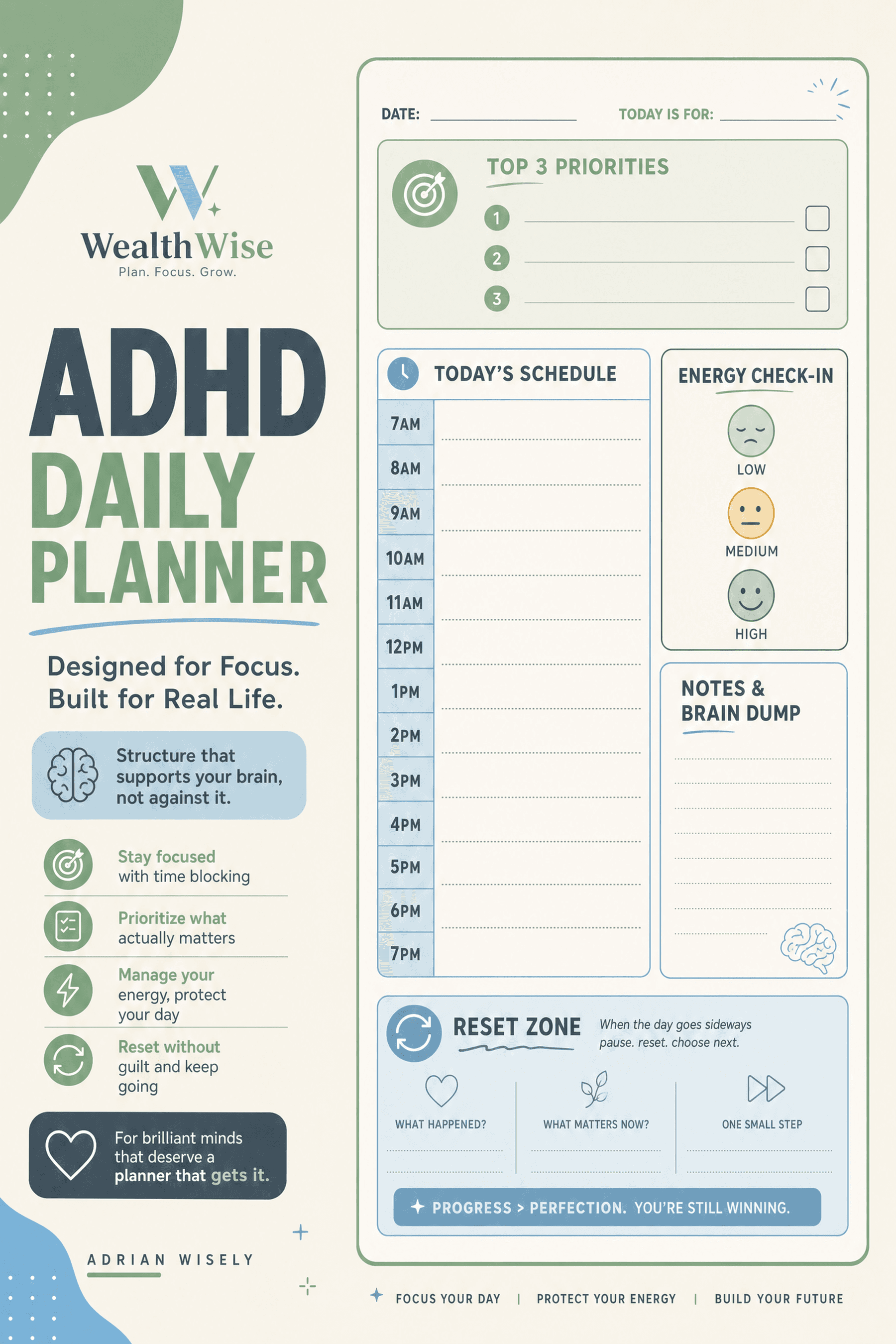 ADHD Daily Planner