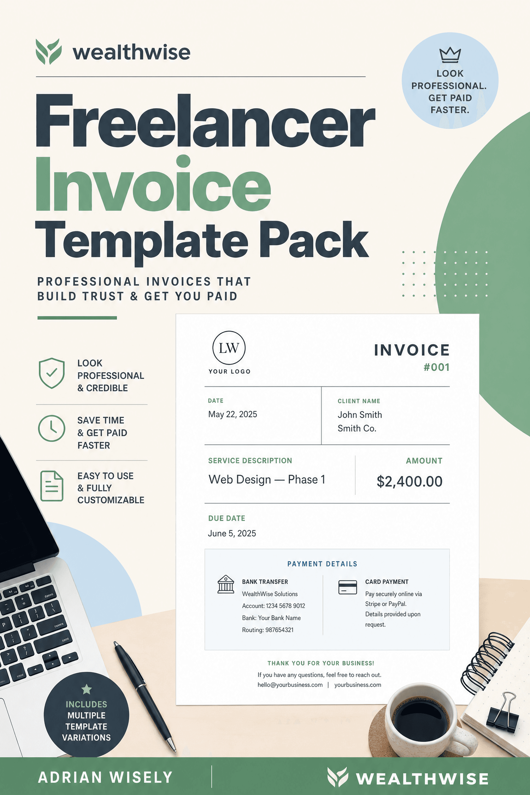 Freelancer Invoice Template Pack