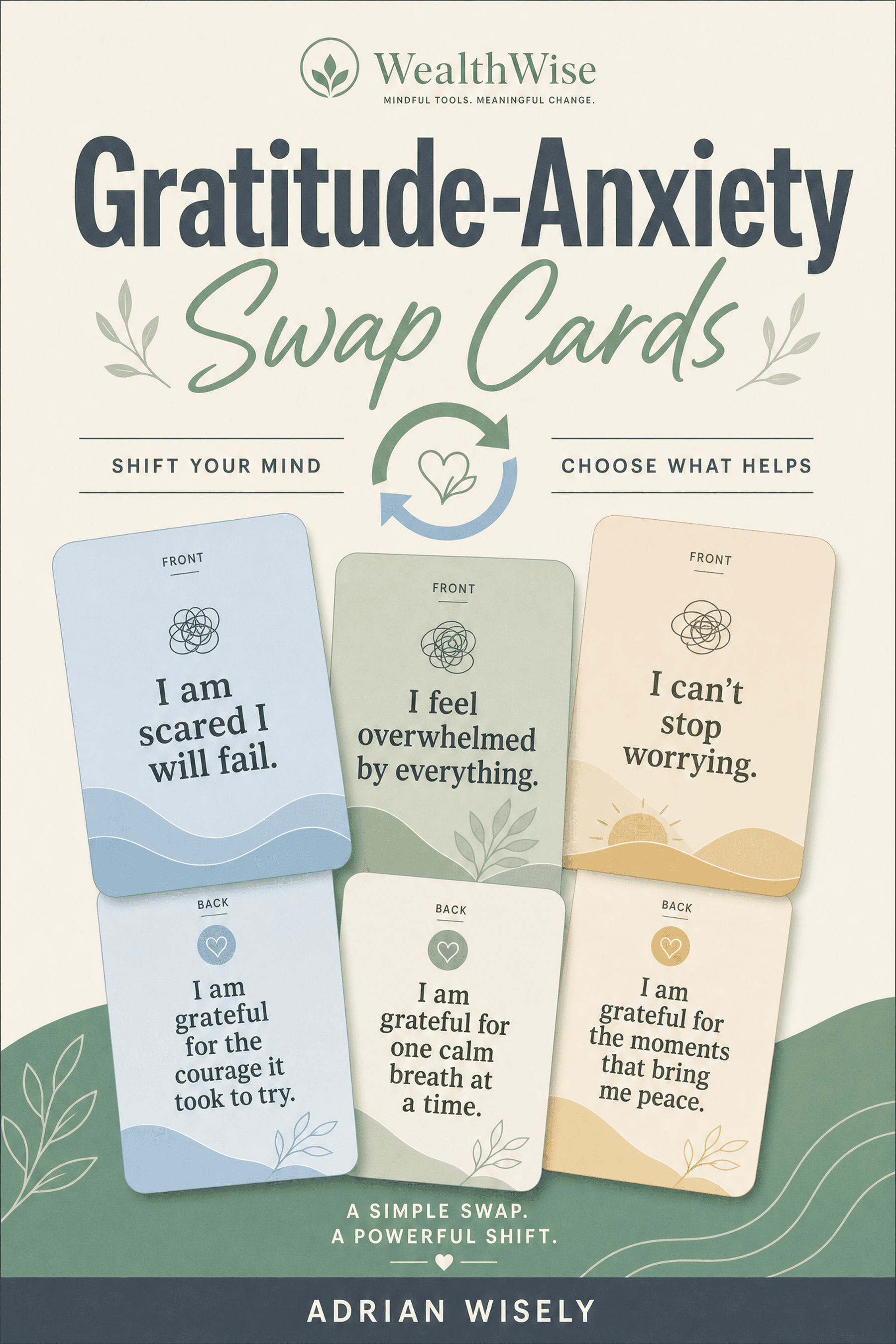 Gratitude-Anxiety Swap Cards