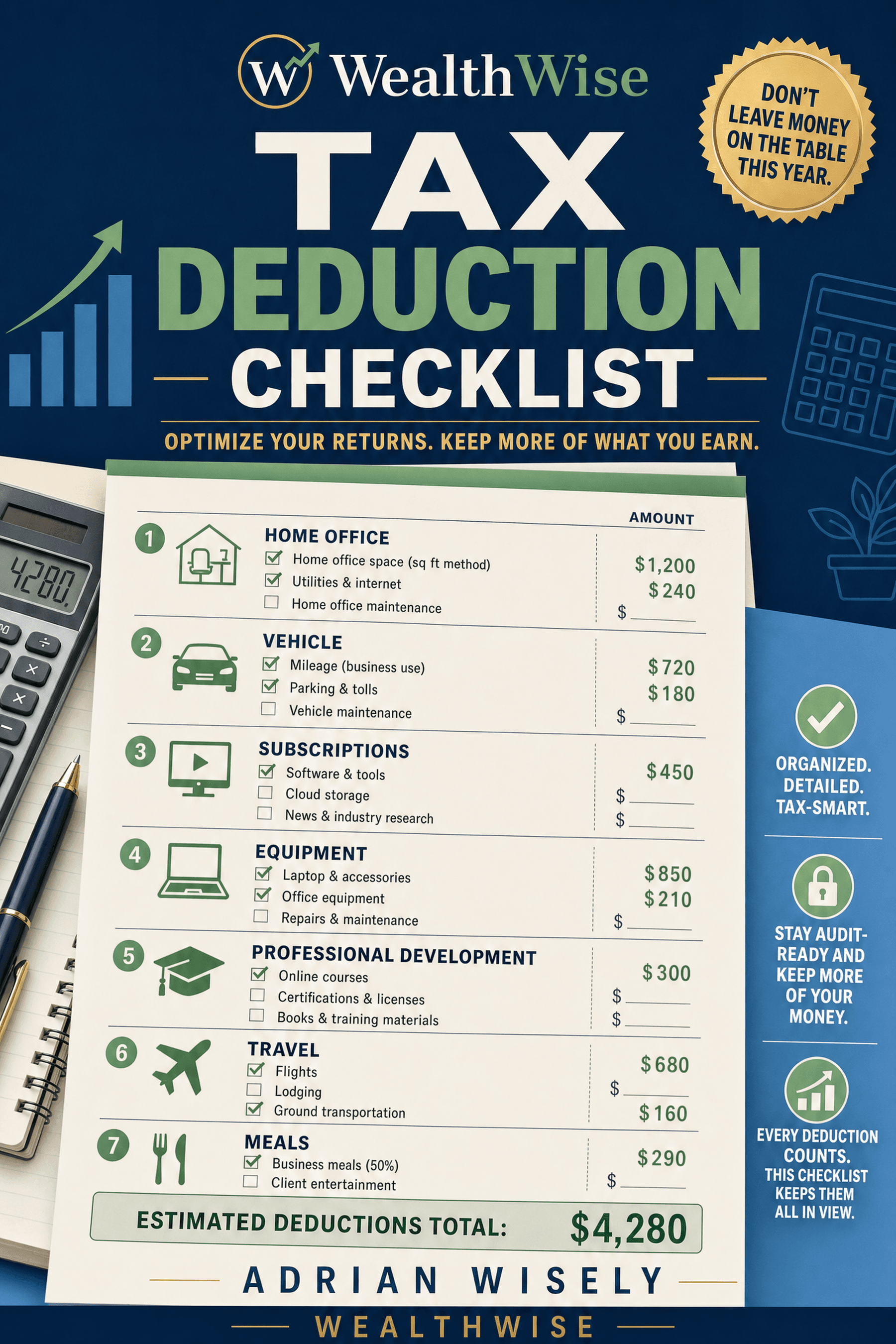 Tax Deduction Checklist