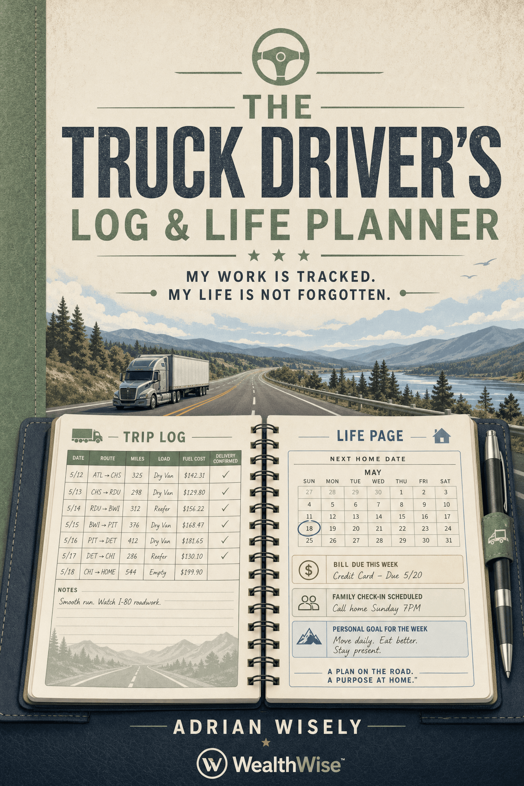 The Truck Driver's Log & Life Planner