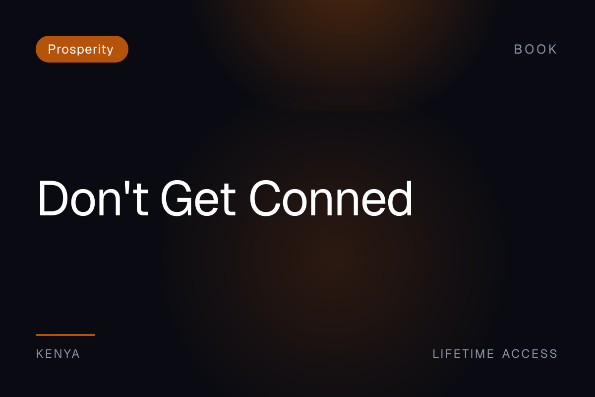 Don't Get Conned