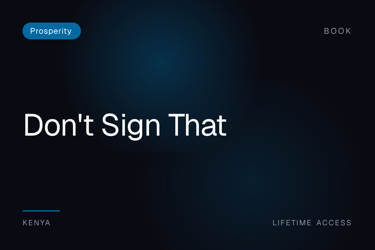 Don't Sign That