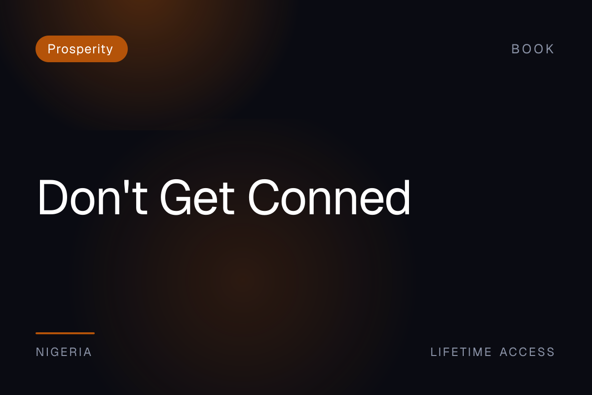 Don't Get Conned