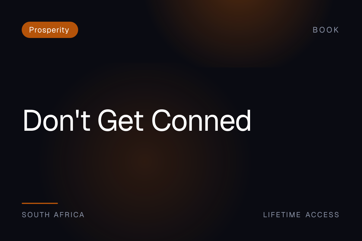 Don't Get Conned