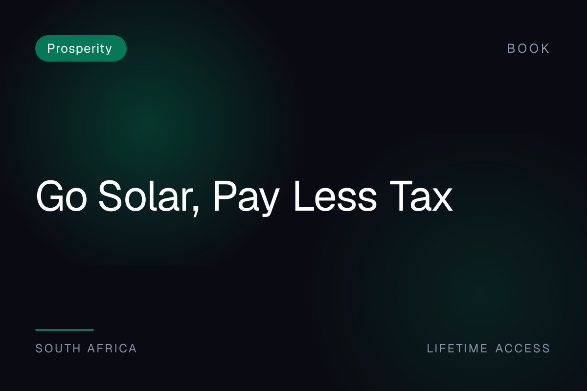 Go Solar, Pay Less Tax
