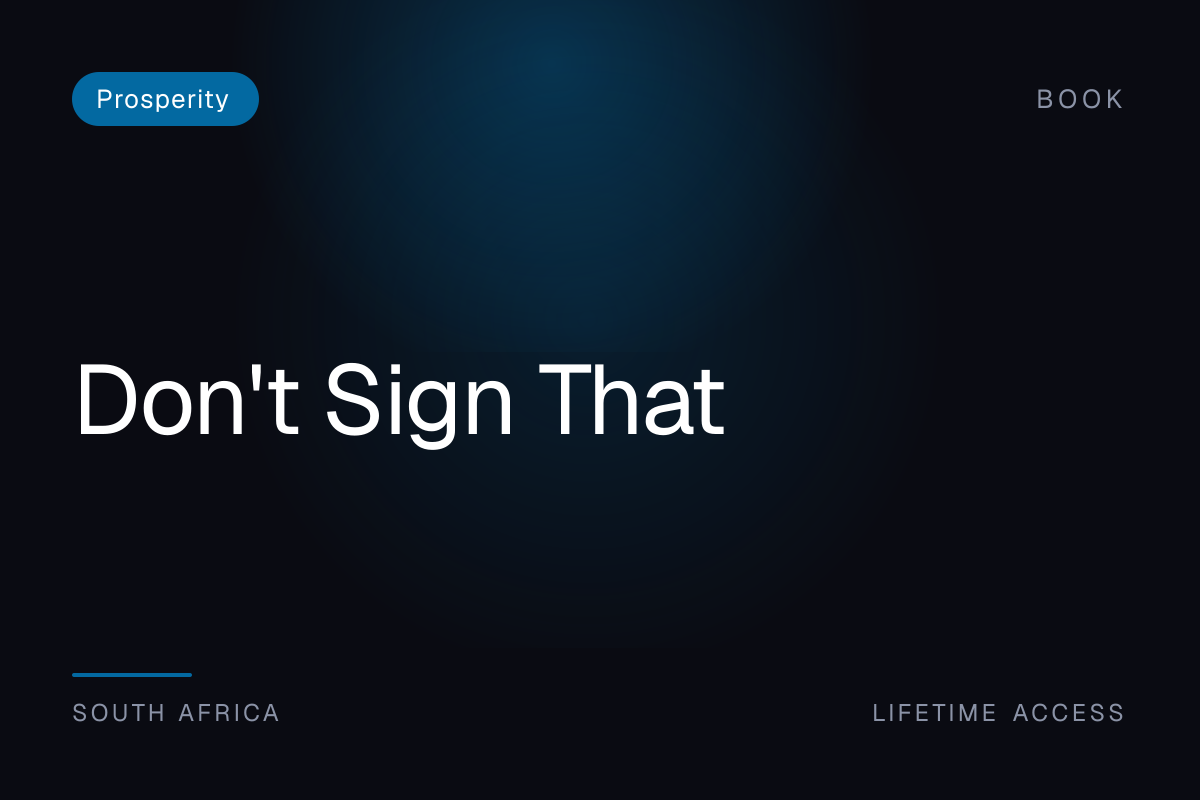 Don't Sign That